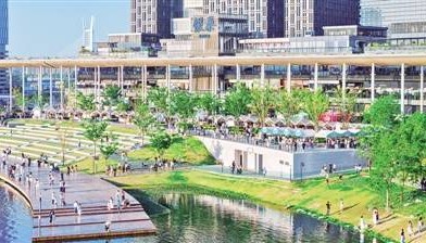 龙湖金融岛湖畔市集烟火气拉满